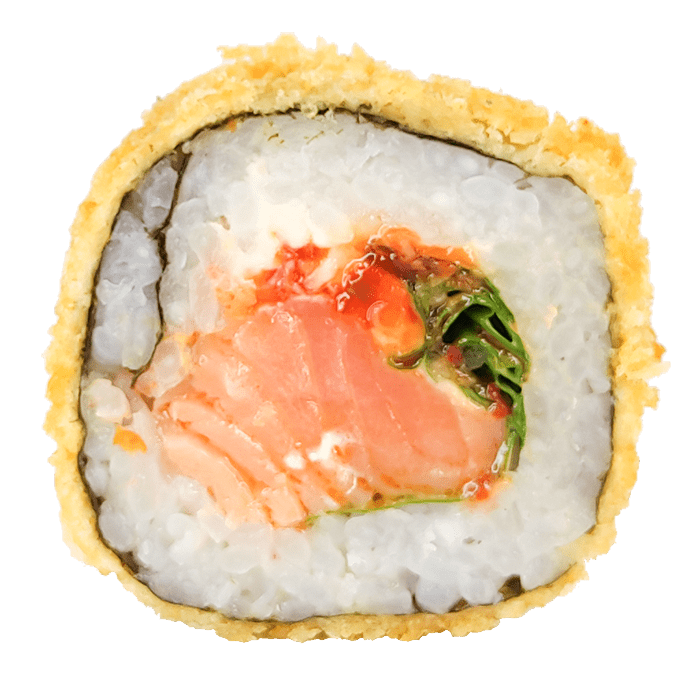 Rollo de sushi maki de ajos picantes