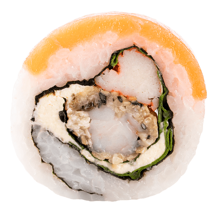 rollo de sushi ebi ajonjoli