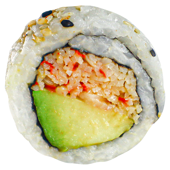 rollo de sushi california ajonjoli