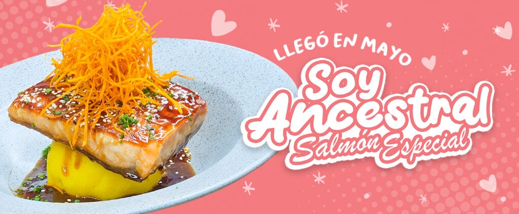 plato especial de dia de la madre Soy Ancestral Salmon Especial Soy sushi